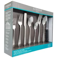 Gibson Home Wilmington Plus 55-Piece Flatware Set (Service For 8) -Home Accents shop stainless steel gibson home flatware sets 98597255m fa 1000