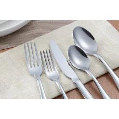 Home Decorators Collection Maywood 45-Piece Stainless Steel Flatware Set (Service For 8) -Home Accents shop stainless steel home decorators collection flatware sets ks0989 45p 66 1000