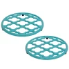 Kitchen Gadgets & Tools Home Basics Lattice Cast Iron Turquoise Trivet (Set Of 2) -Home Accents shop turquoise trivets spoon rests hdc65383 2pack 64 1000