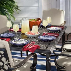 Dinnerware Home Decorators Collection Lisbon 4-Piece Twilight Blue And Mustard Yellow Salad Plate Set (Service For 4) -Home Accents shop twilight and mustard seed home decorators collection salad plates dessert plates f3941a 77 1000