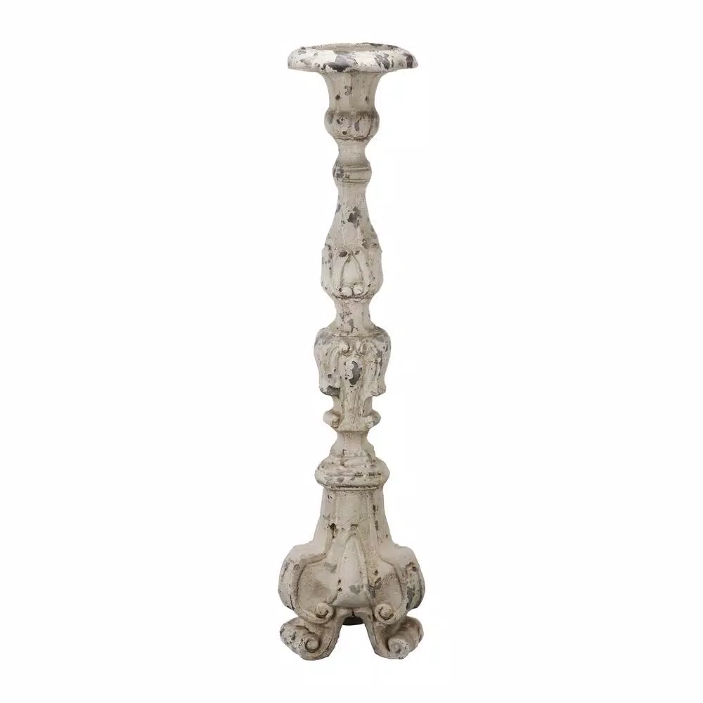 Candle Holders A & B Home 27.5 In. Magnesia Weathered White Candle Holder 3 Candle Holders A & B Home 27.5 In. Magnesia Weathered White Candle Holder