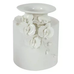 Vases A & B Home 8 In. X 9 In. White Decorative Vase
