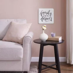 Wall Signs DANYA B “Family Is Forever” Farmhouse Home Decor Metal Wall Art -Home Accents shop white danya b wall signs cu26634 4f 1000