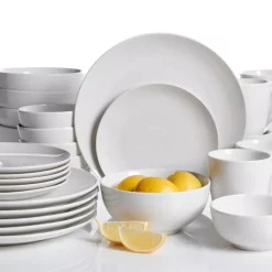 Gibson Home Ogalla 30-Piece Casual White Porcelain Dinnerware Set (Service For 6) 7 Gibson Home Ogalla 30-Piece Casual White Porcelain Dinnerware Set (Service For 6) -Home Accents shop white gibson home dinnerware sets 985100537m 31 1000