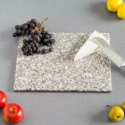 Serveware Home Basics 12 In. X 16 In. Granite Cutting Board In White