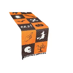 Indoor Halloween Decorations Xia Home Fashions 0.2 In. X 13 In. X 72 In. Halloween Patchwork Table Runner