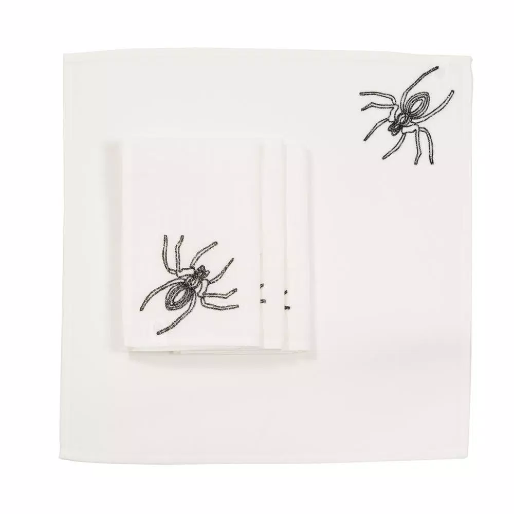 Indoor Halloween Decorations Xia Home Fashions 0.1 In. H X 20 In. W X 20 In. D Halloween Spider Web Napkins In White (Set Of 4) 3 Indoor Halloween Decorations Xia Home Fashions 0.1 In. H X 20 In. W X 20 In. D Halloween Spider Web Napkins In White (Set Of 4)